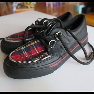 T.U.K. Plaid Creeper Sneakers size 6